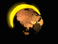 Earth and moon